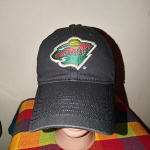 NHL Minnesota Wild Embroidered Logo Strapback Men's Cap Hat